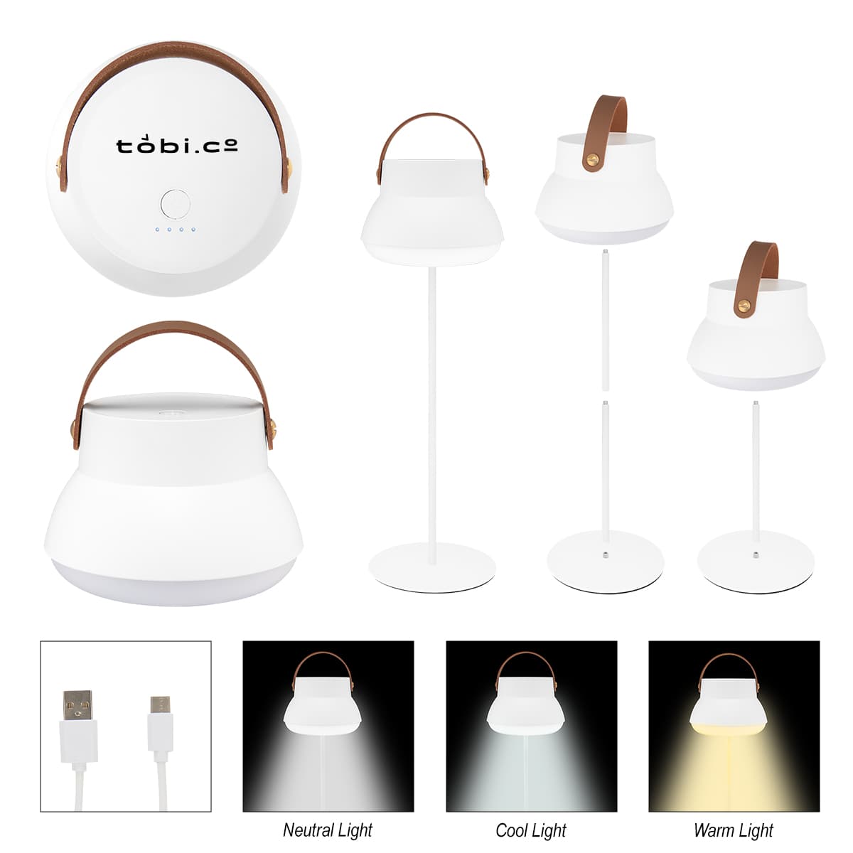 Rechargeable Lamp With Removeable Lantern Top
