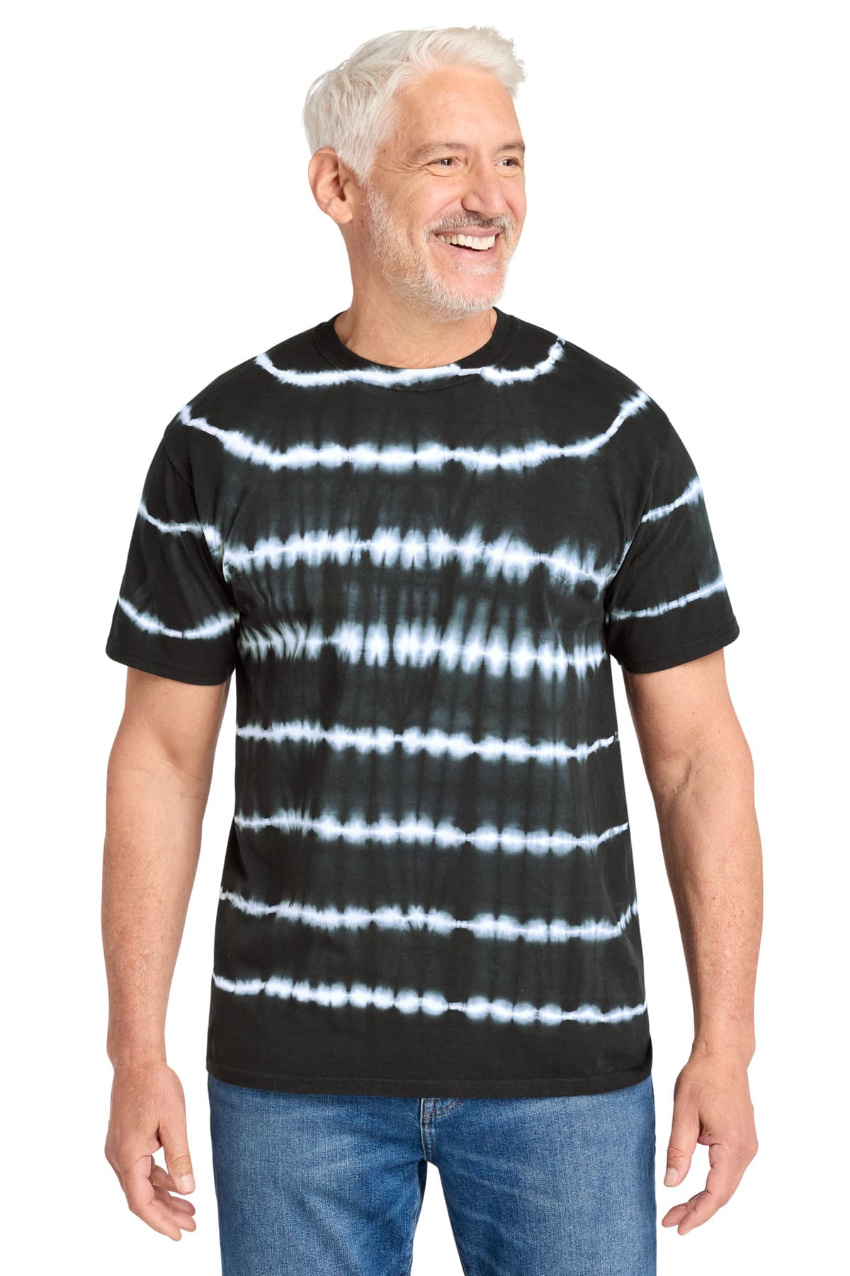 Port & Co Allover Stripe Tie-Dye Tee