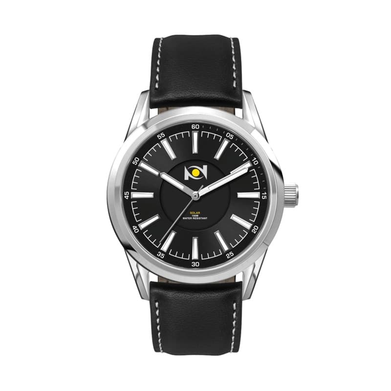 42MM, SS, SILVER CASE, 3-HAND "SOLAR" MVT