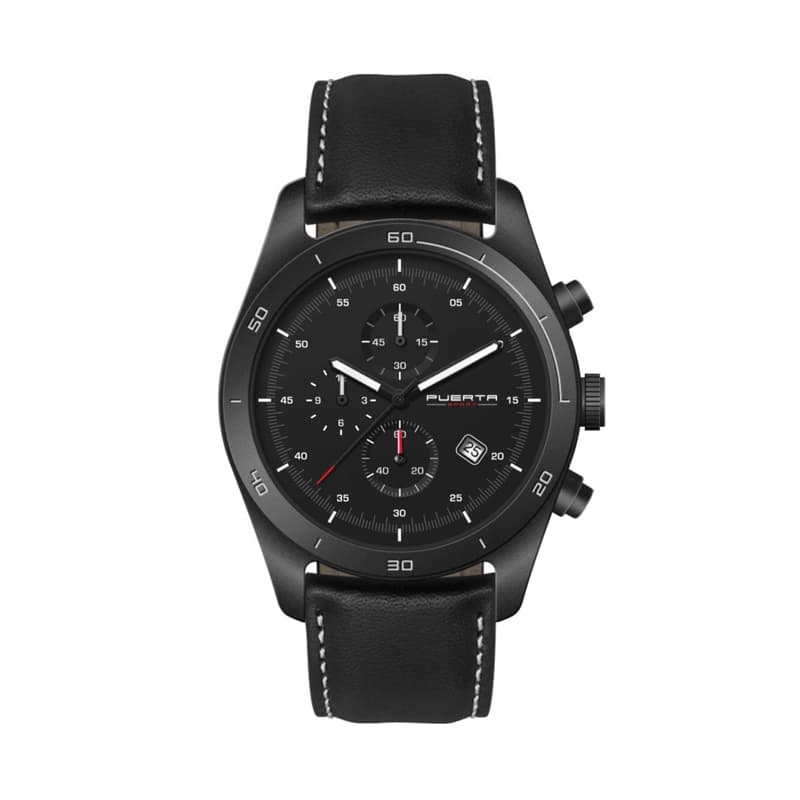 42MM, SS, BLACK CASE, CHRONO MVT, DTE